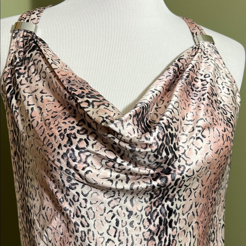 Pink Leopard Print Top
